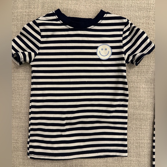 Tahari Boys Navy and White Striped Kids Pajama Set, Size: 12 months - Picture 2 of 7